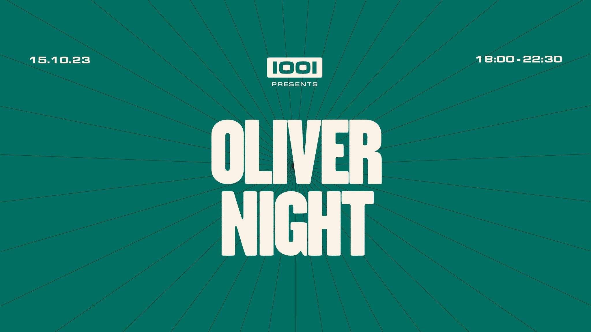 1001 presents Oliver Night - フライヤー表