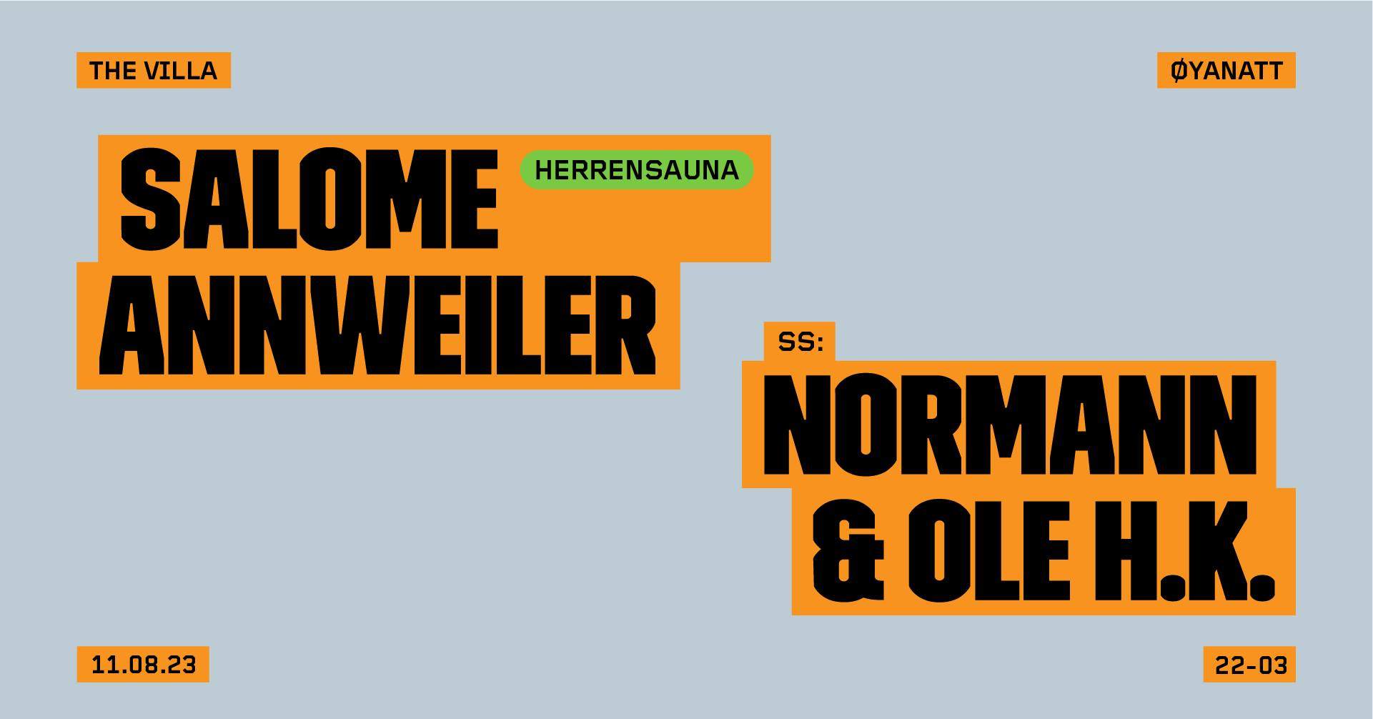 Øyanatt: Salome (Herrensauna) & Annweiler // SS: Normann & Ole HK - Página frontal