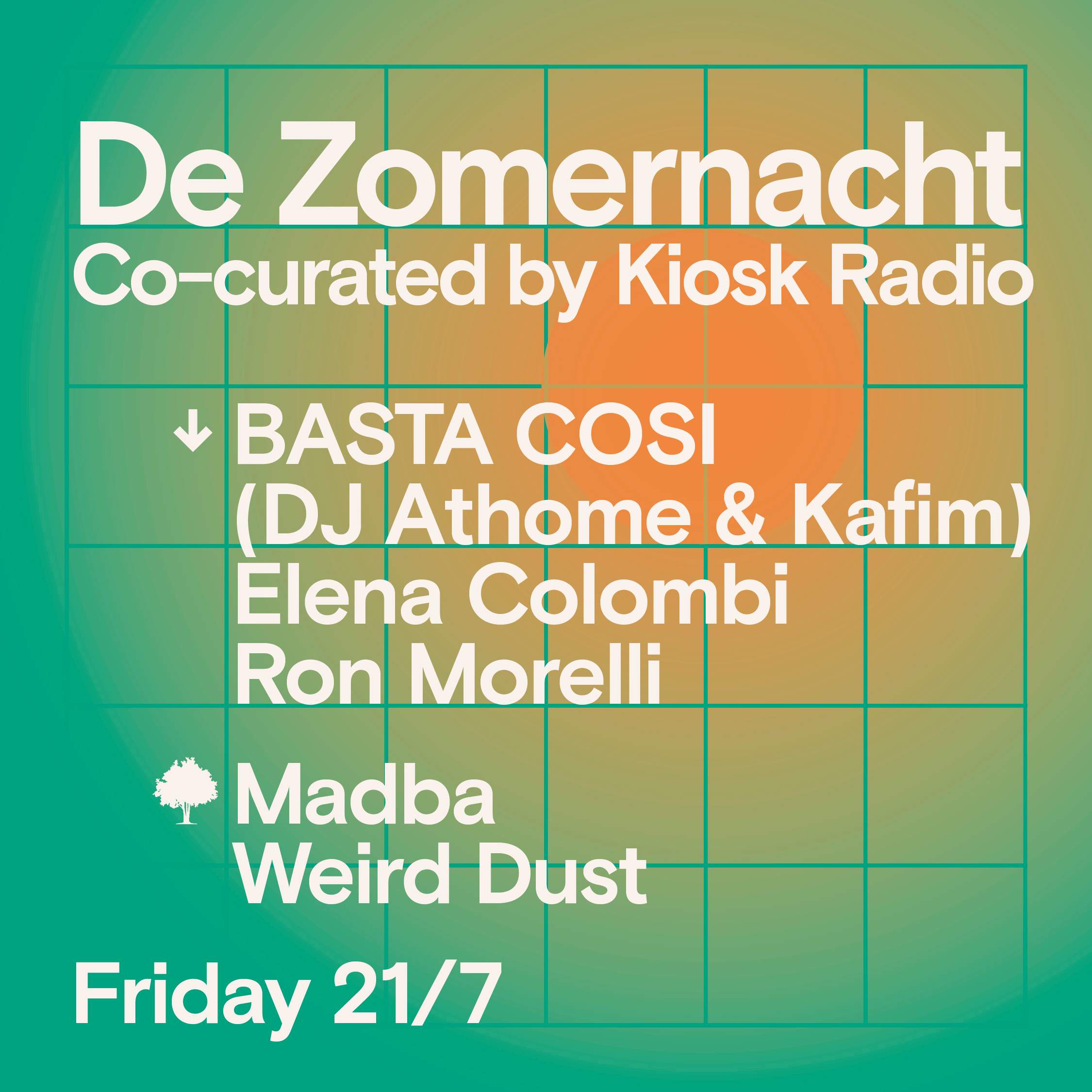 De Zomernacht co-curated by Kiosk Radio - フライヤー表
