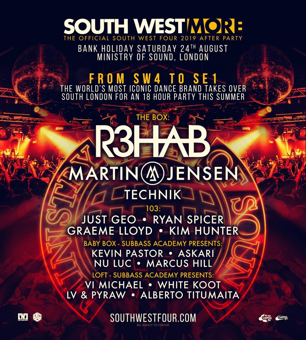 Official SW4 Afterparty: South West More - フライヤー表