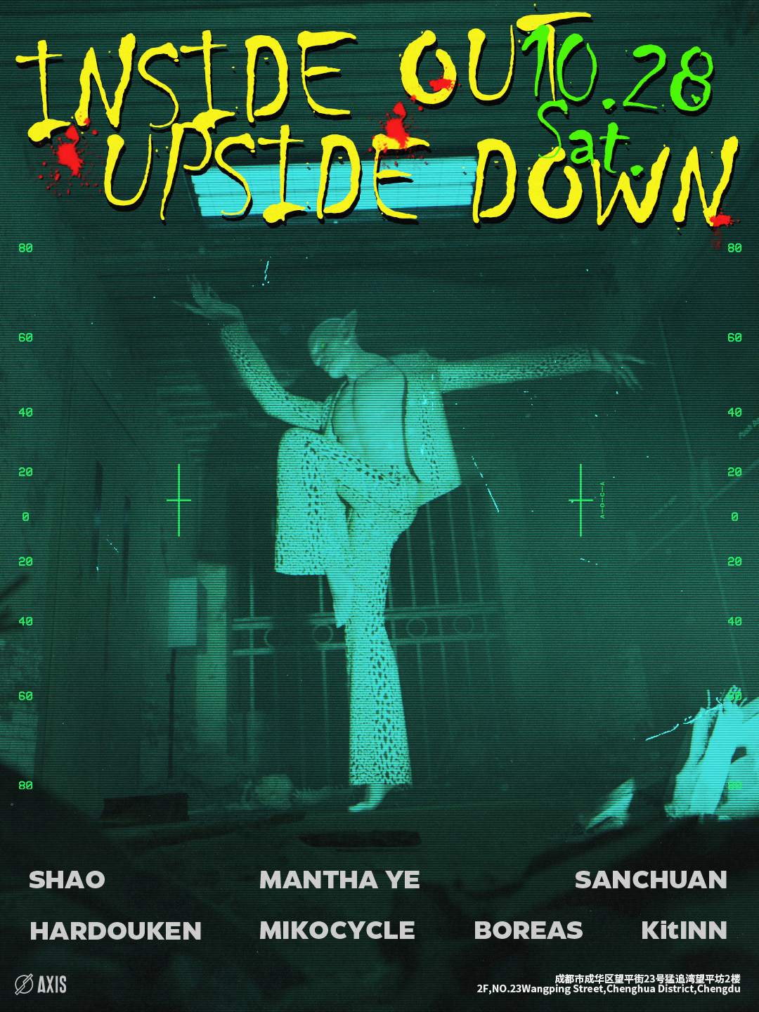AXIS*万圣舞会：INSIDE OUT UPSIDE DOWN - フライヤー表