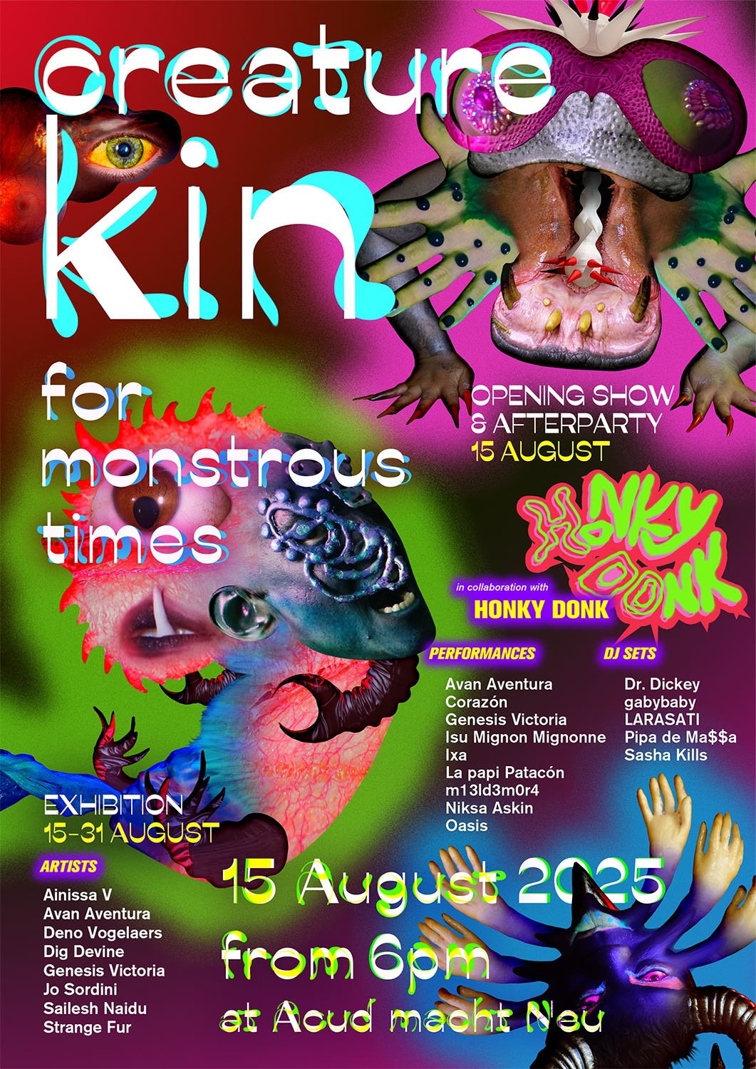 CREATURE KIN FOR MONSTROUS TIMES at Acud Macht NEU, Berlin