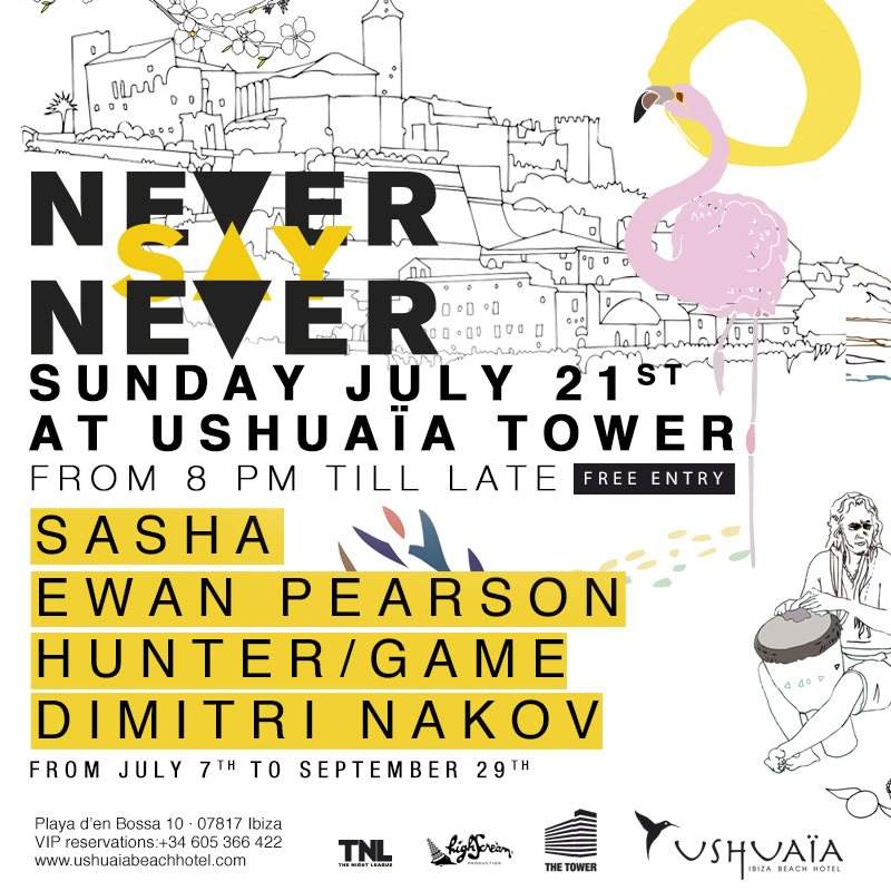 Sasha Presents Never Say Never - Página frontal