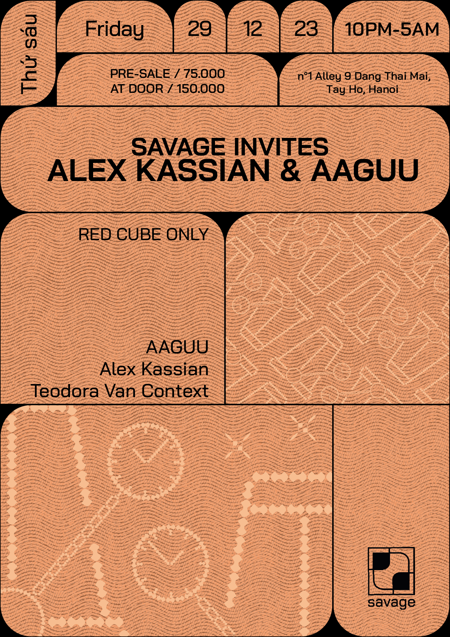 Savage Invites Alex Kassian & AAGUU - Página frontal