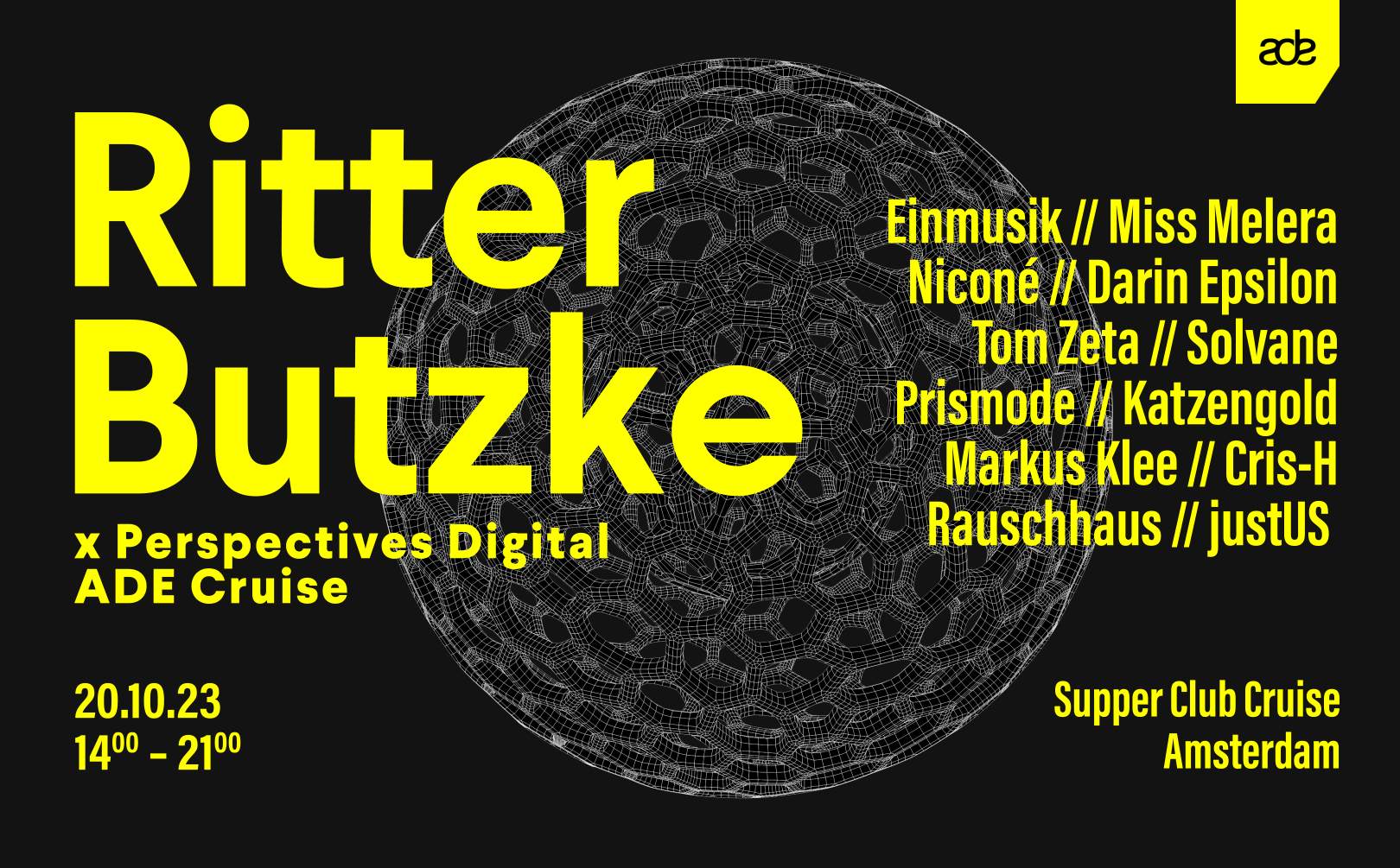 sold out / Ritter Butzke x Perspectives Digital ADE Cruise - フライヤー表