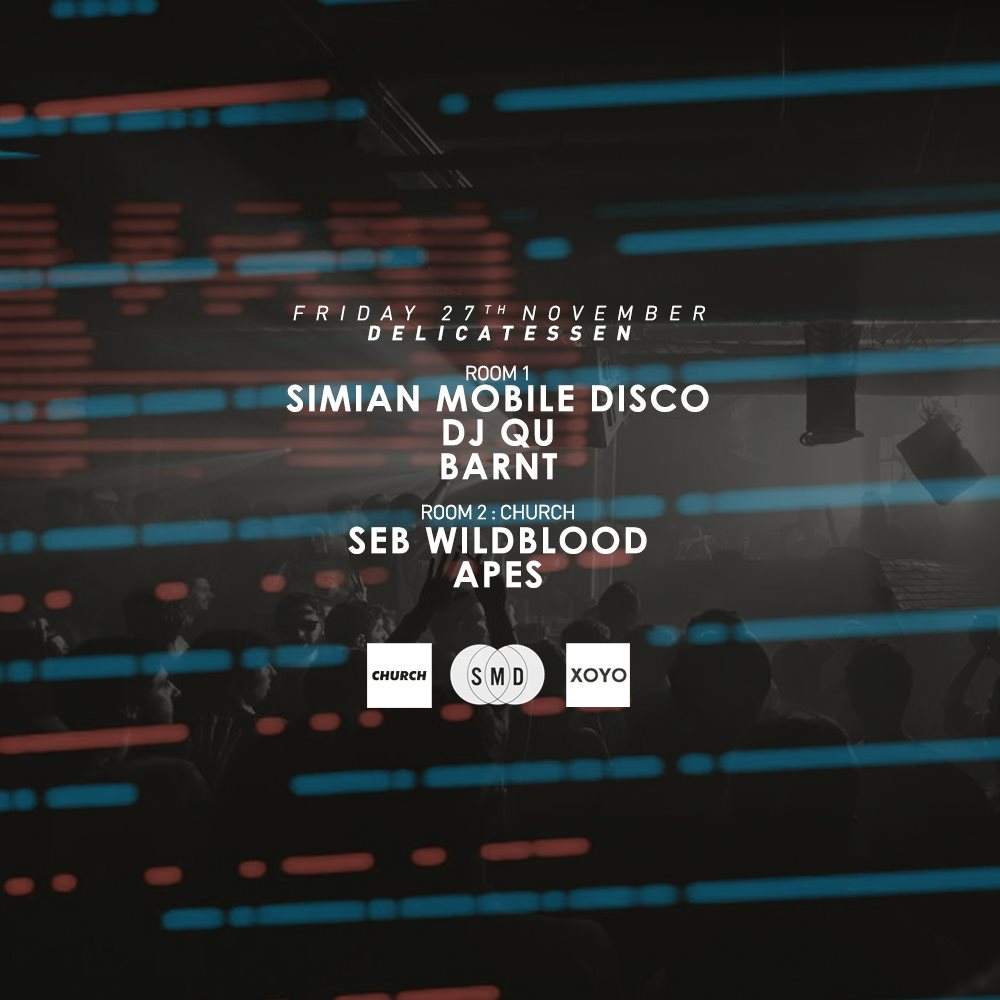 Simian Mobile Disco + DJ Qu + Barnt + Church - Página frontal