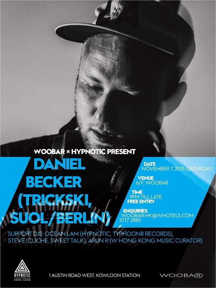 Hypnotic x Woobar present Daniel Becker - フライヤー表