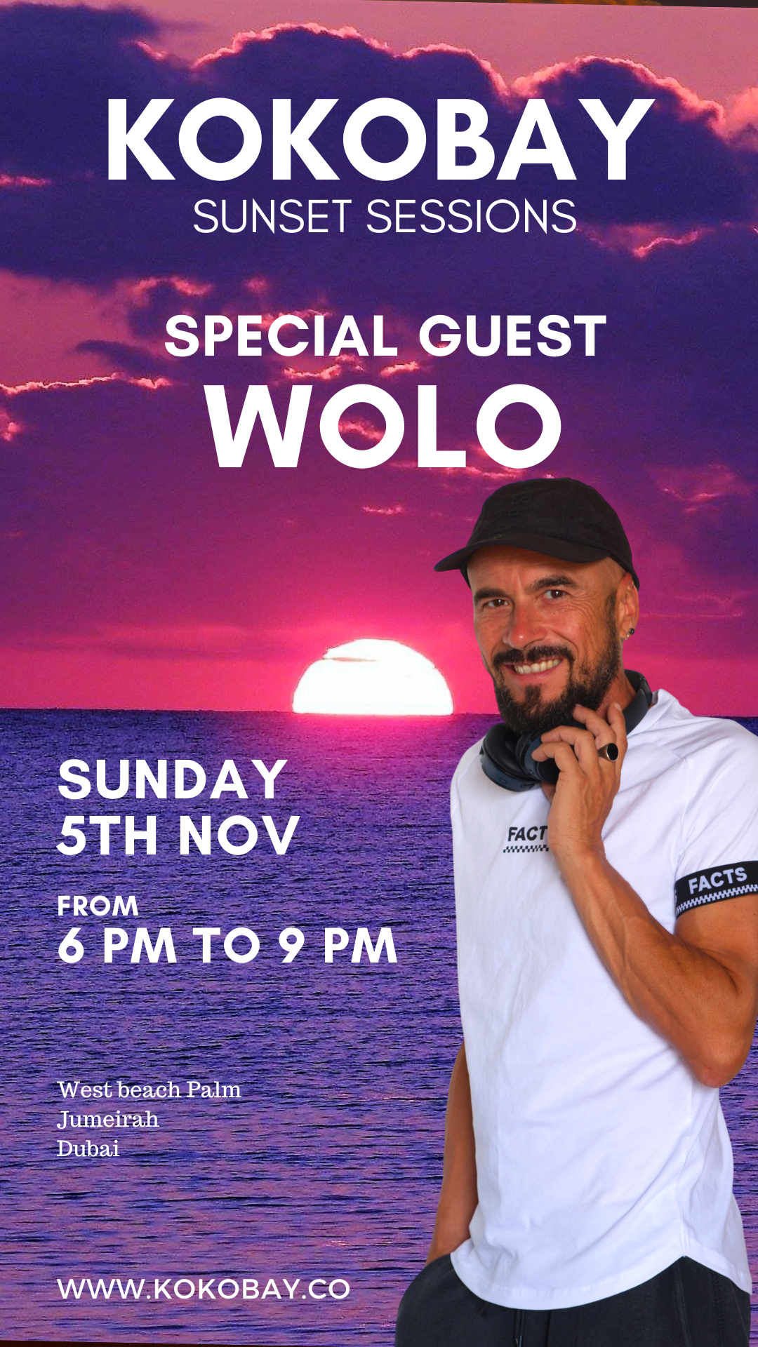 WOLO LIVE INSTRUMENTS & DJSET AT THE SUNSET - Página frontal
