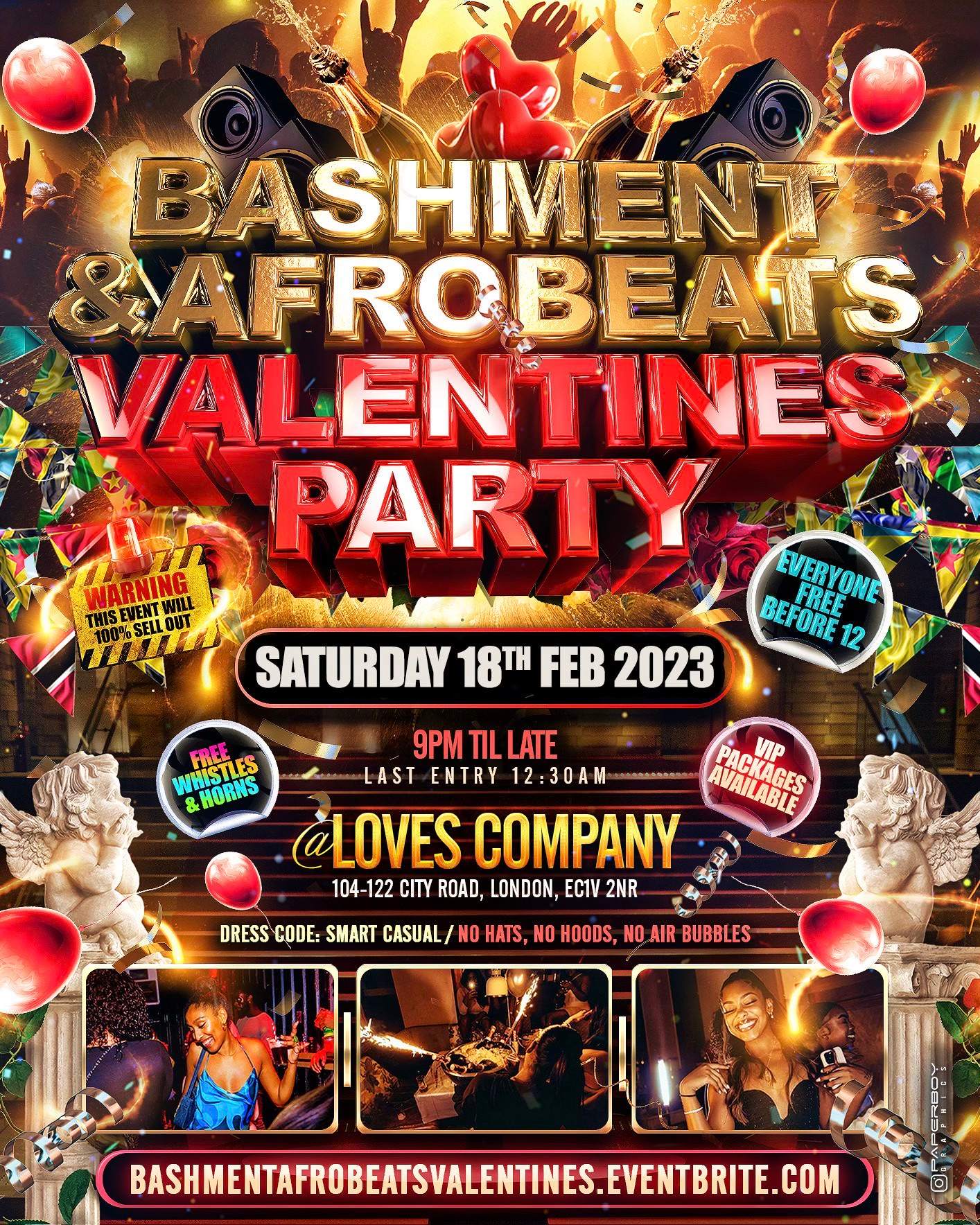 Bashment & Afrobeats - Shoreditch Valentines Party - フライヤー表