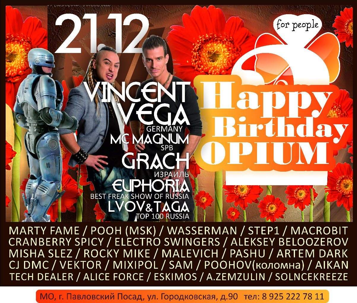 Happy Birthday with Grach en Opium Club, Rest of Russia