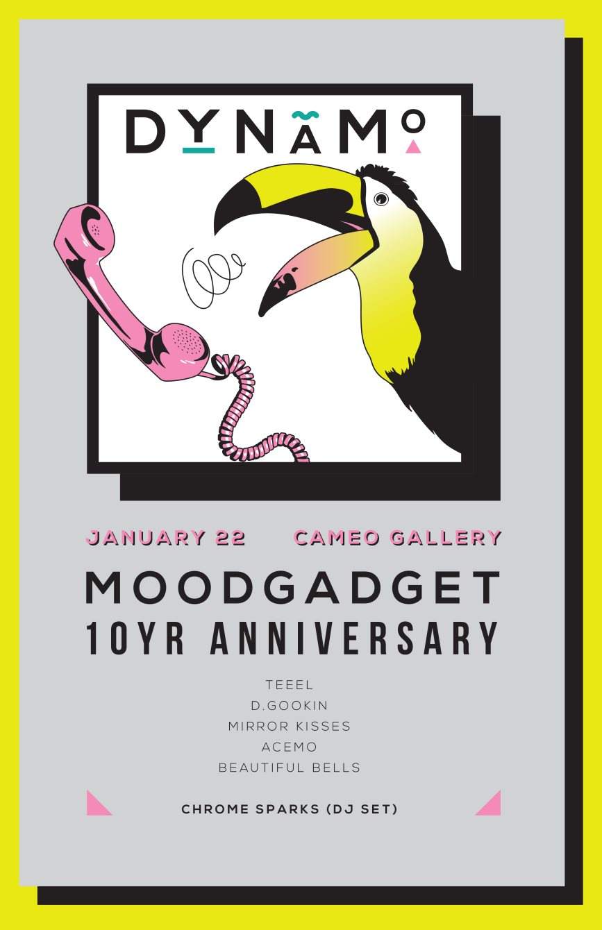 Moodgadget 10 Year Anniversary - 18 Carat Affair NYC DEBUT | Teeel | D. Gookin and more - Página frontal