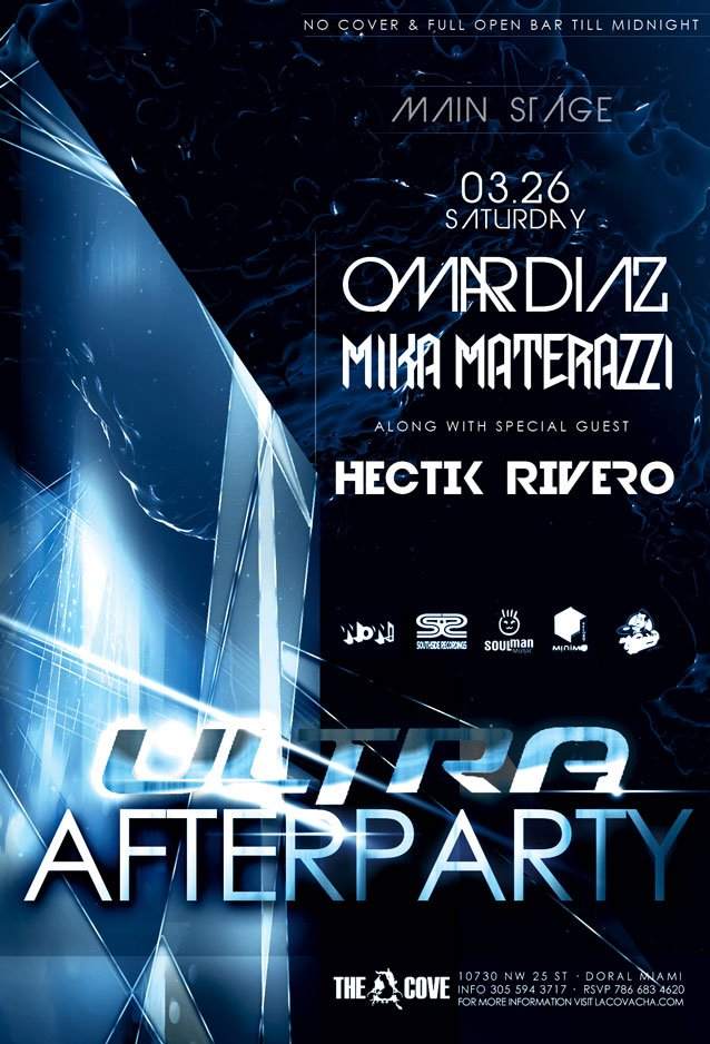 The Cove presents: Ultra After Party - フライヤー表