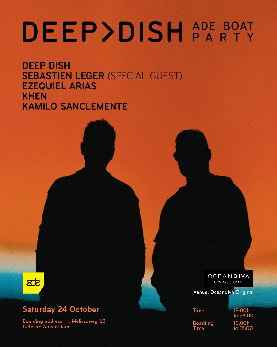 Deep Dish ADE Boat Party at Oceandiva Original, Netherlands · Tickets