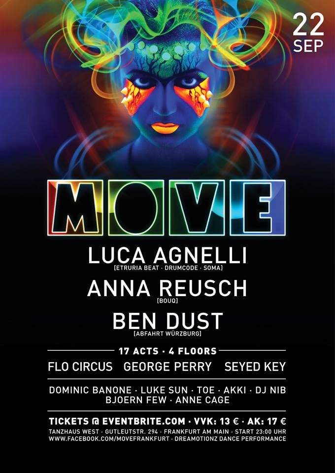 Move with Luca Agnelli, Anna Reusch & Ben Dust - フライヤー表