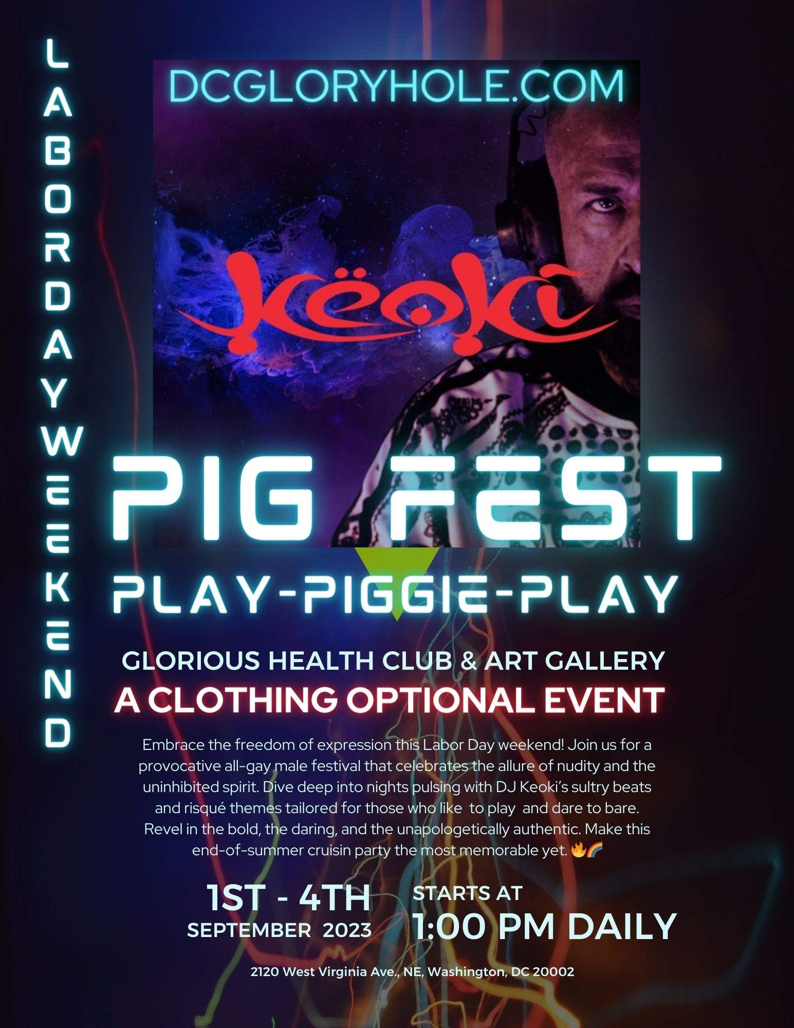 Labor Day Weekend Pig Fest - フライヤー表