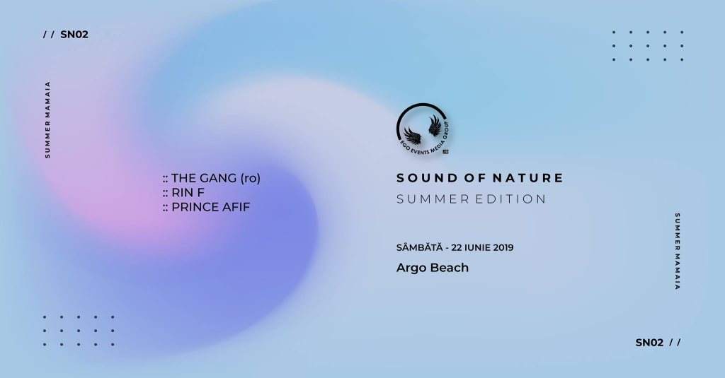 Sound of Nature: Sn02 - Argo Beach with Prince Afif / The Gang(Ro) / Rin F - フライヤー表