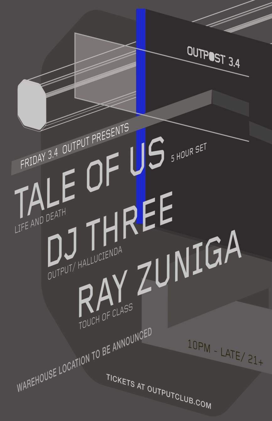 [CANCELLED] Outpost - Tale of Us/ DJ Three/ Ray Zuniga - Página frontal