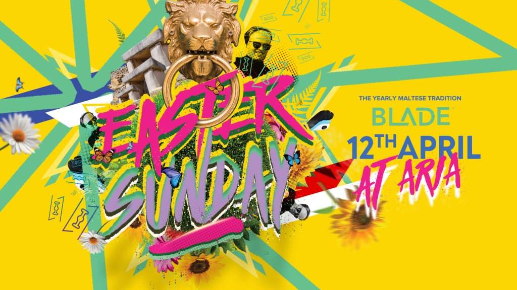 Blade Easter Sunday At Aria 2020 - フライヤー裏