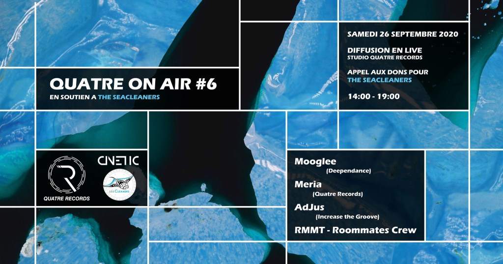 Quatre On Air #6 with Mooglee, MERIA, AdJus, Rmmt - Roommates - フライヤー表