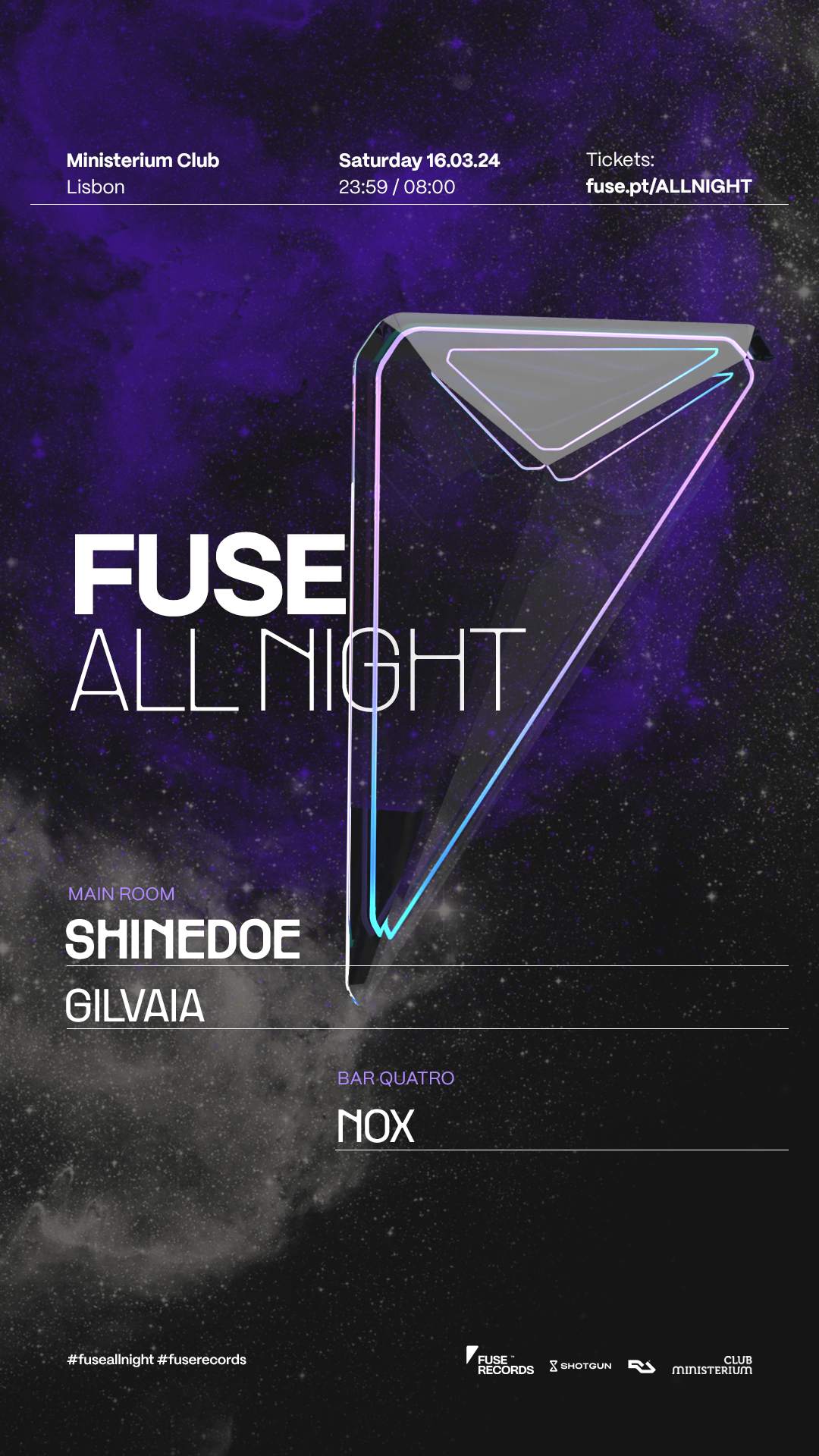Fuse All Night: Shinedoe - フライヤー表