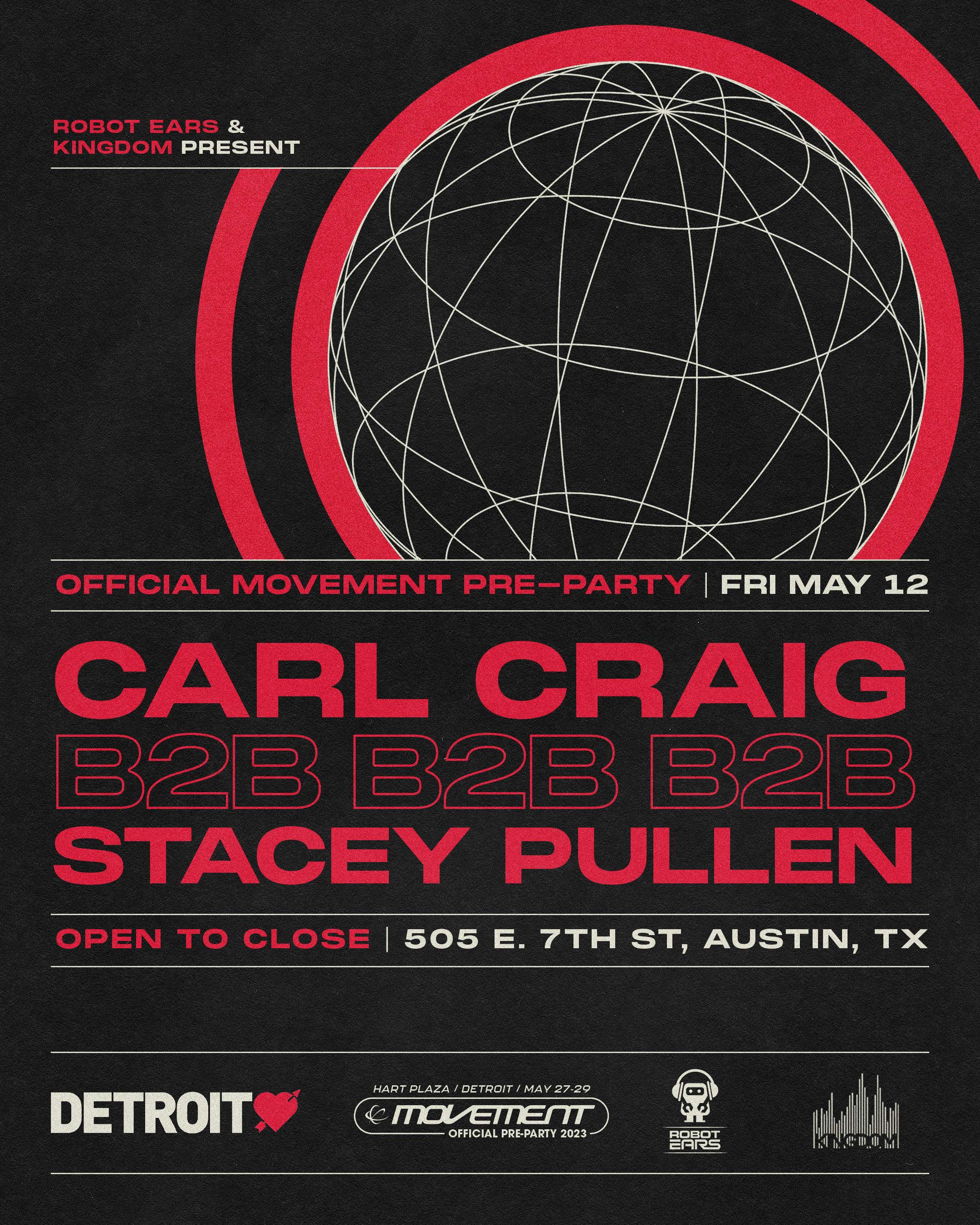 Detroit Love: Official Movement Festival Pre-Party with Carl Craig B2B Stacey Pullen - Página frontal