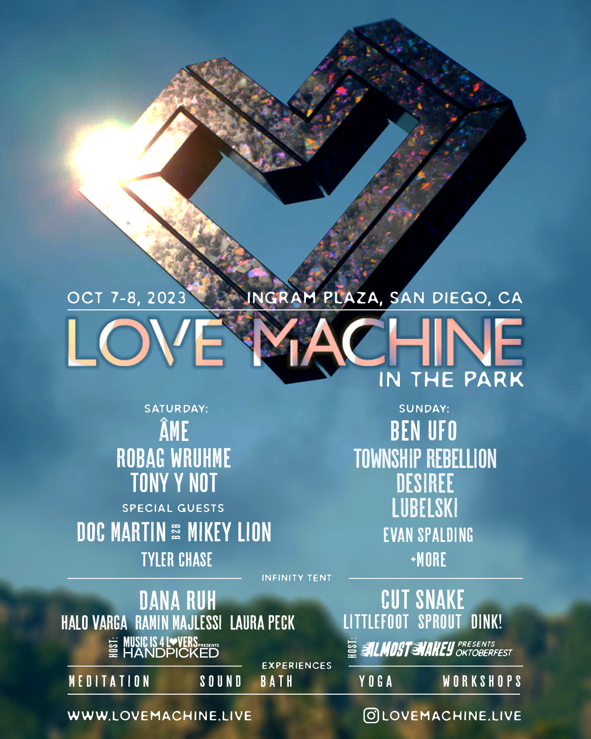 Love Machine: in the Park - Âme, Ben UFO, Robag Wruhme, Township Rebellion - フライヤー表