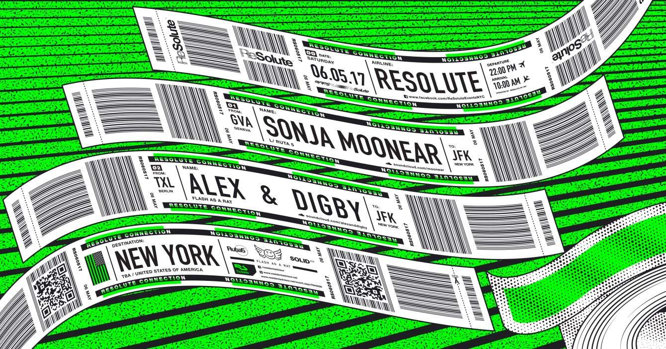 ReSolute with Sonja Moonear, Alex & Digby and Julio - フライヤー表