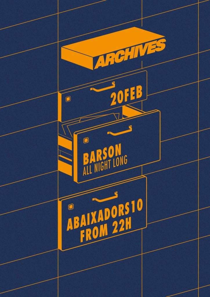 Archives Thursdays - Barson (All Night Long) - フライヤー表