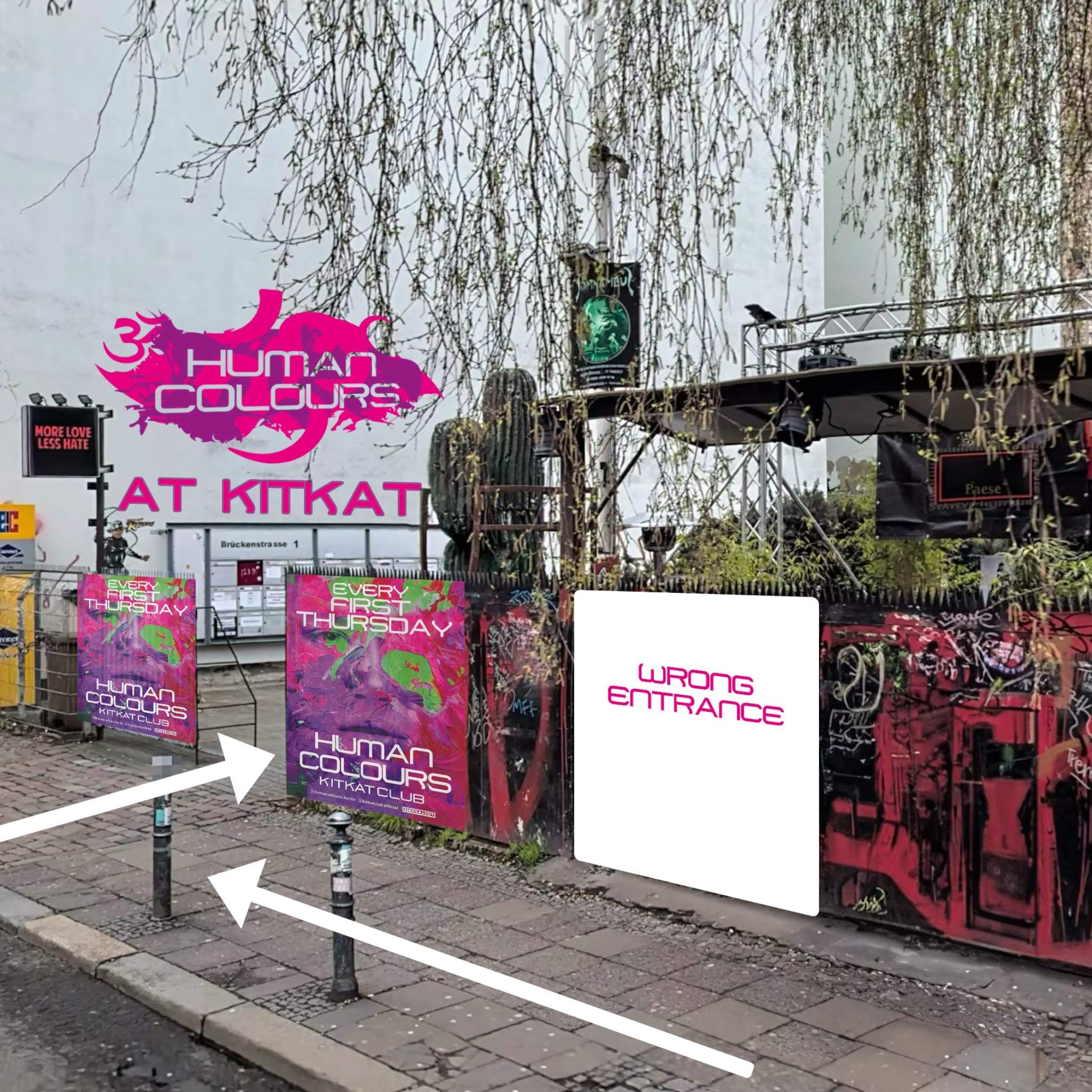 HUMAN COLOURS at KITKAT CLUB (LEFT ENTRANCE) - フライヤー裏