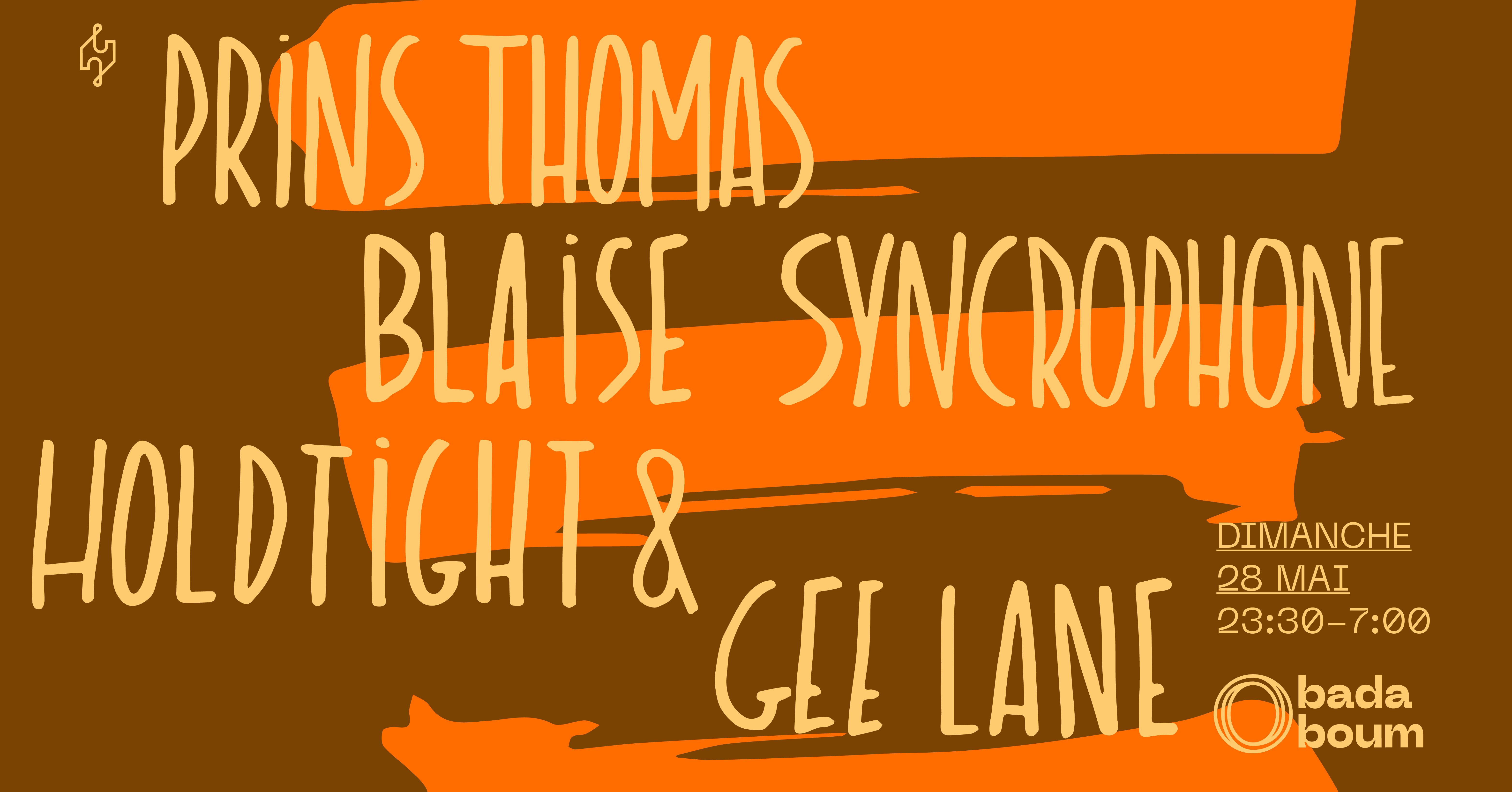 Club - Syncrophone label night with Prins Thomas, HOLDTight - フライヤー表