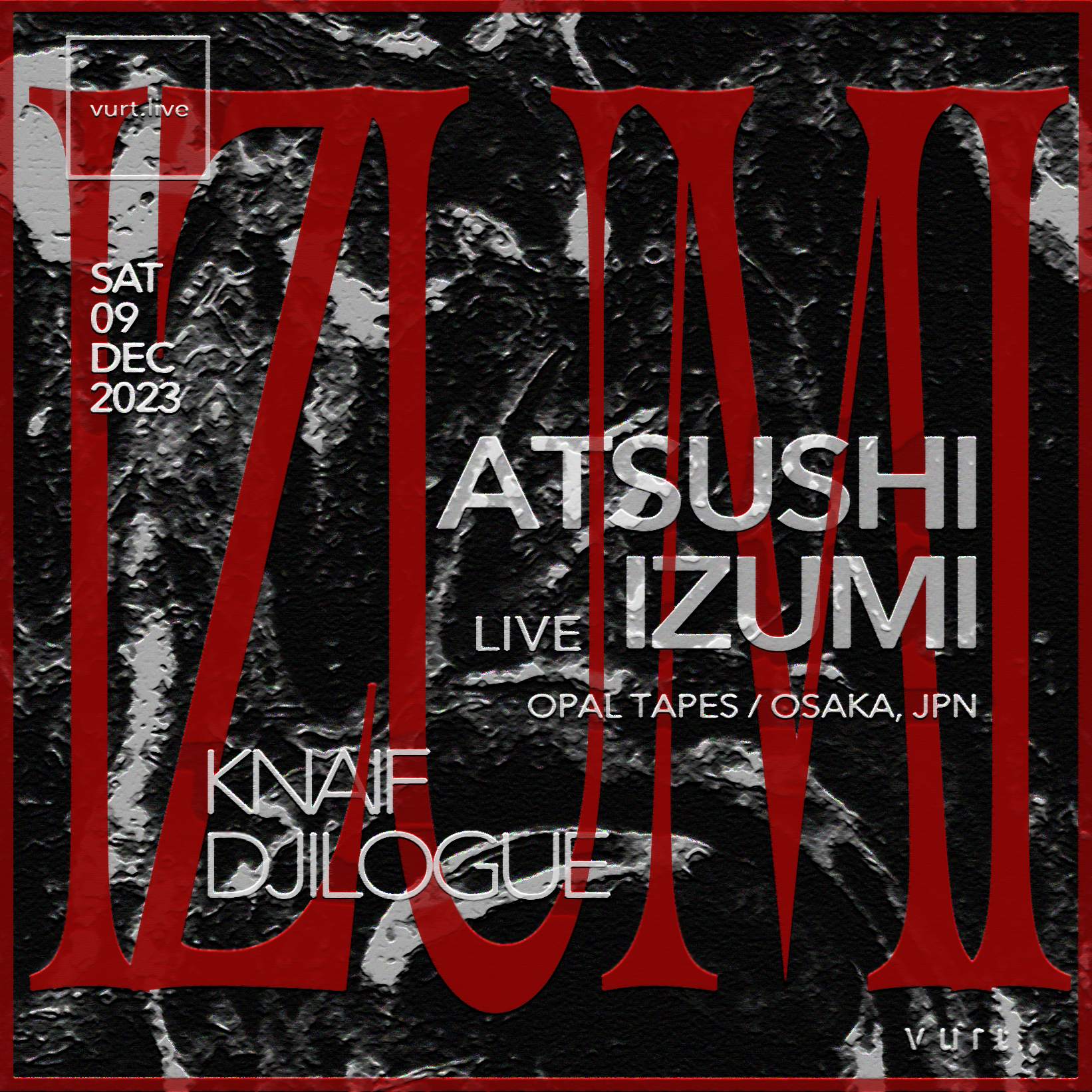 [vurt.live] with Atsushi Izumi LIVE - フライヤー表