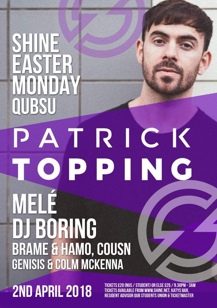 Patrick Topping, Melé, DJ Boring & More Shine Easter Monday pt.2 - フライヤー表