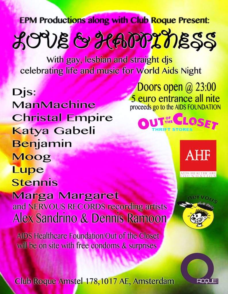 EPM Productions Along with Club Roque present: Love & Happiness - フライヤー表