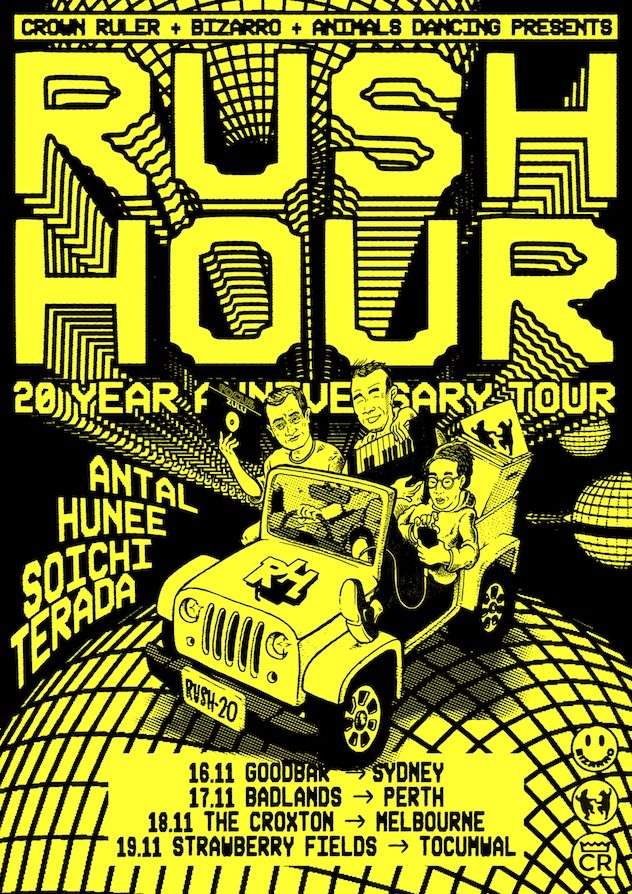 Rush Hour 20 Year Anniversary w Antal, Hunee, Soichi Terada - Página frontal