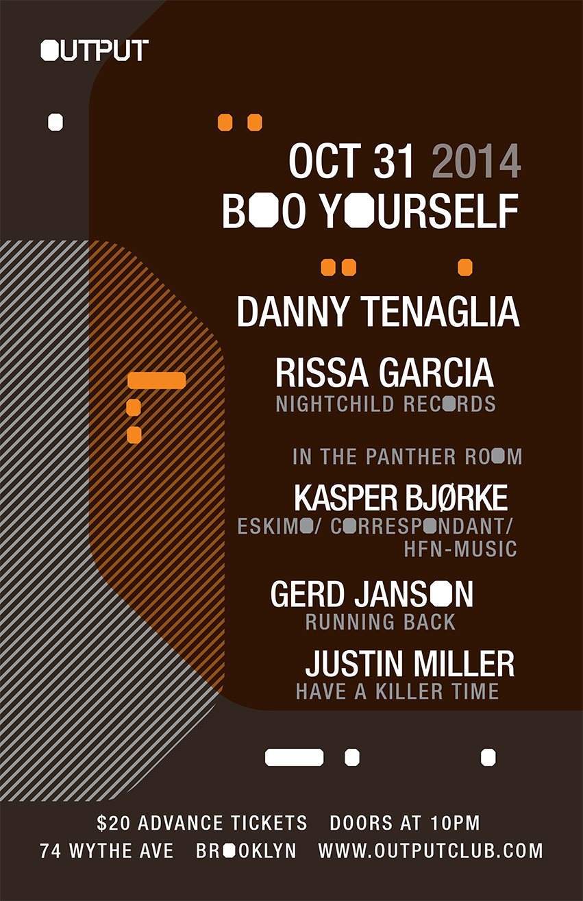 Boo Yourself with Danny Tenaglia/ Rissa Garcia and Kasper Bjørke/ Gerd Janson/ Justin Miller - Página frontal