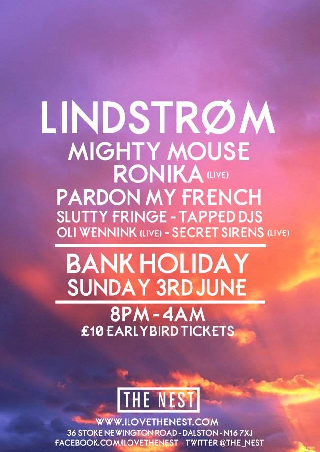 Bank Holiday Sunday Feat. Lindstrøm X Mighty Mouse X More - Página frontal