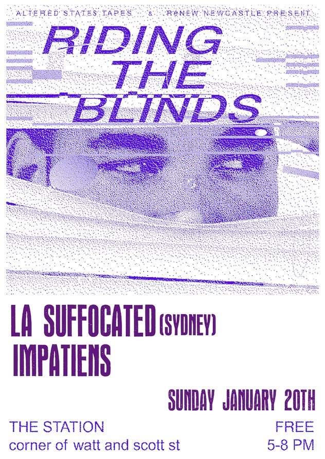 Riding The Blinds Newcastle, Vol 1: LA Suffocated (Sydney) Impatiens. - Página frontal