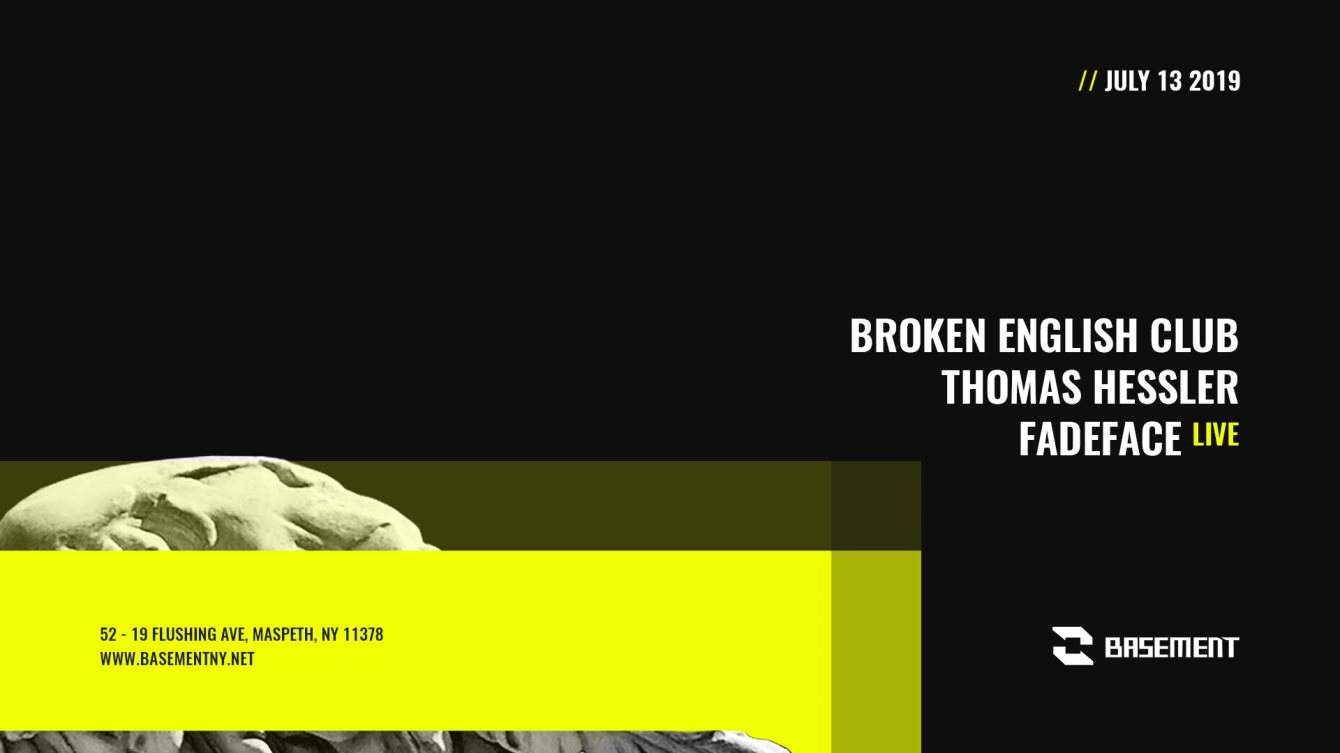 Broken English Club / Thomas Hessler / FadeFace [Live] - Página frontal