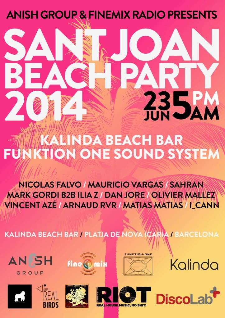 Anish Group & Finemix Radio presents Sant Joan Beach Party - Página frontal