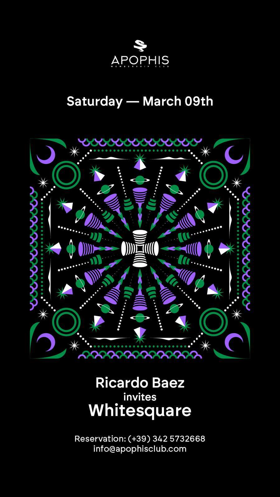 Ricardo Baez invites Whitesquare - フライヤー表