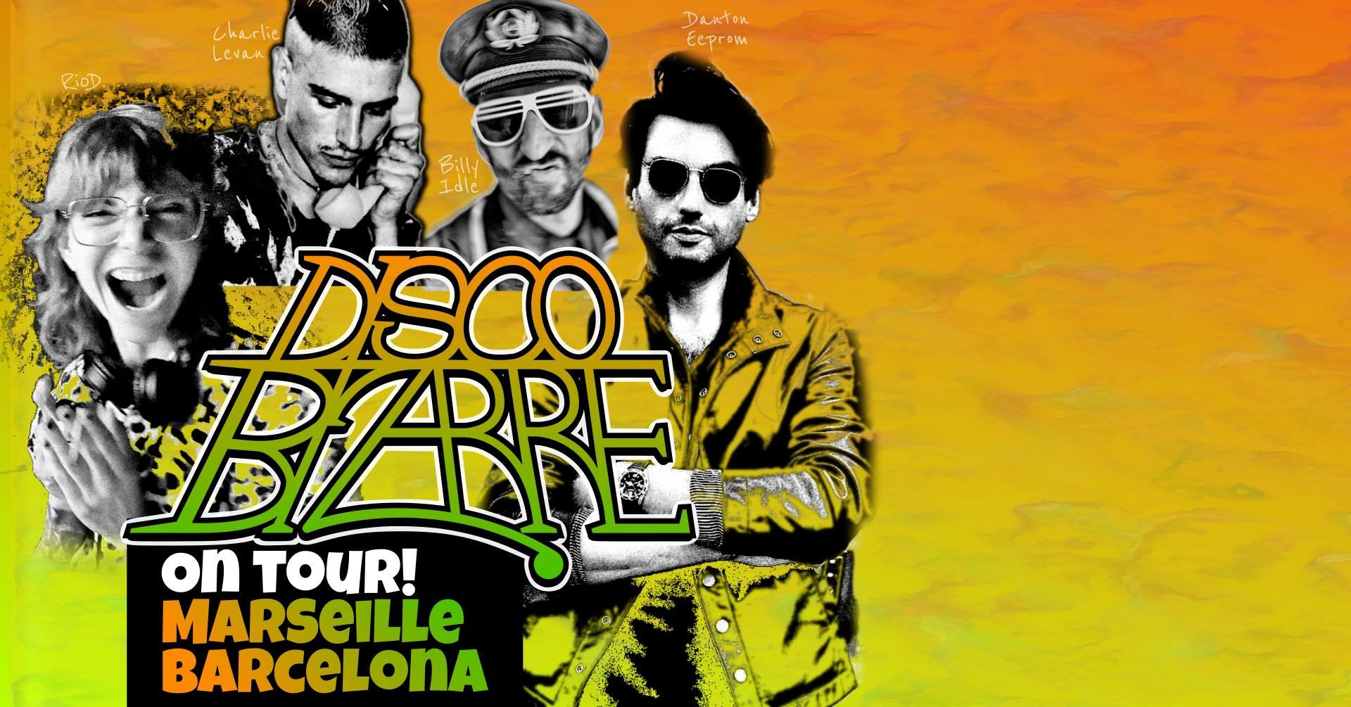Disco Bizarre x Maccaroni Radio, Barcelona - フライヤー表