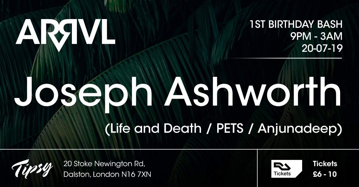 ARRVL with Joseph Ashworth (Life and Death) - フライヤー表
