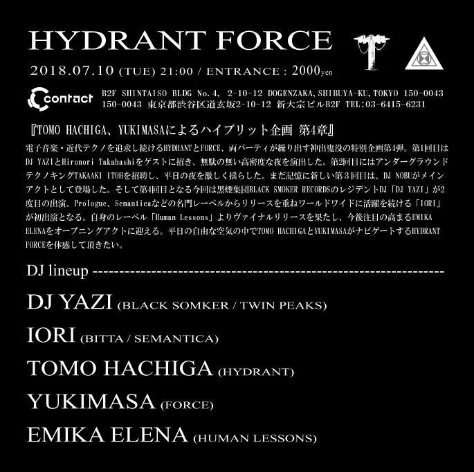 Hydrant Force - Página trasera