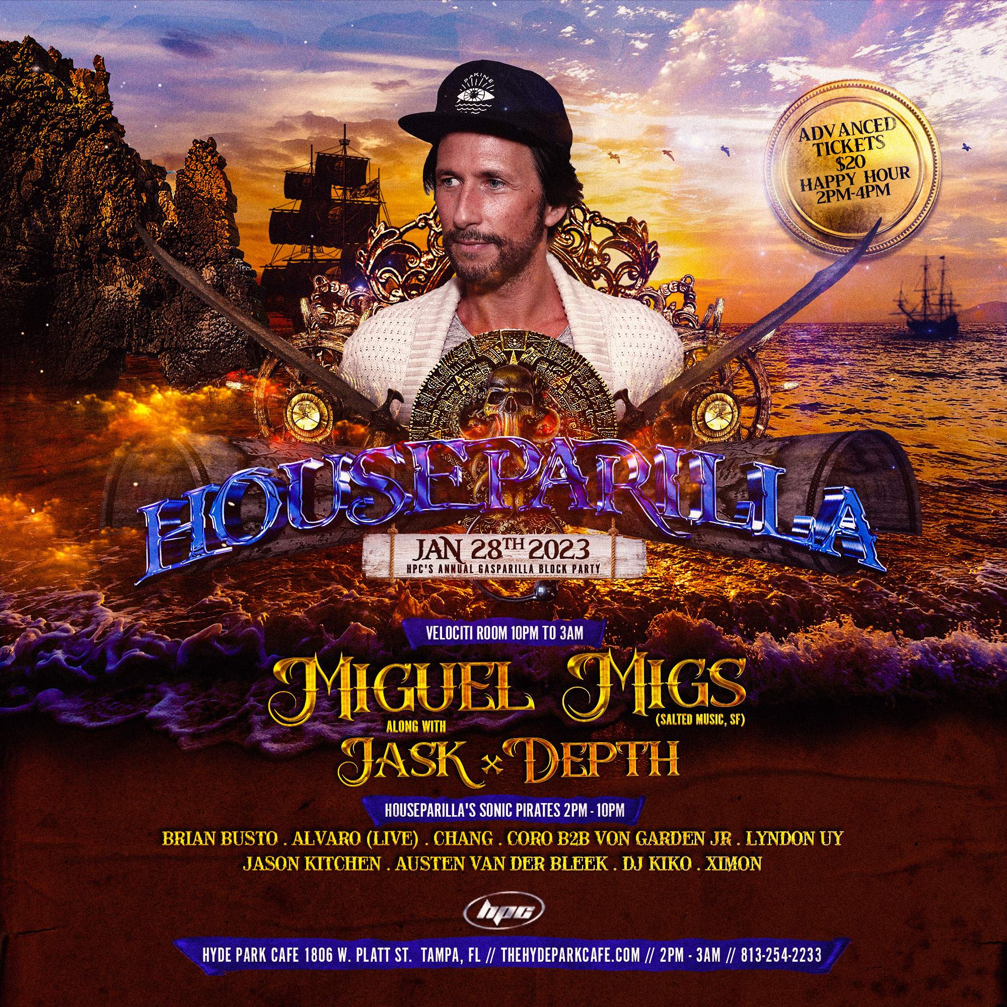 Houseparilla feat. Miguel Migs, Jask, Brian Busto, & More - フライヤー表