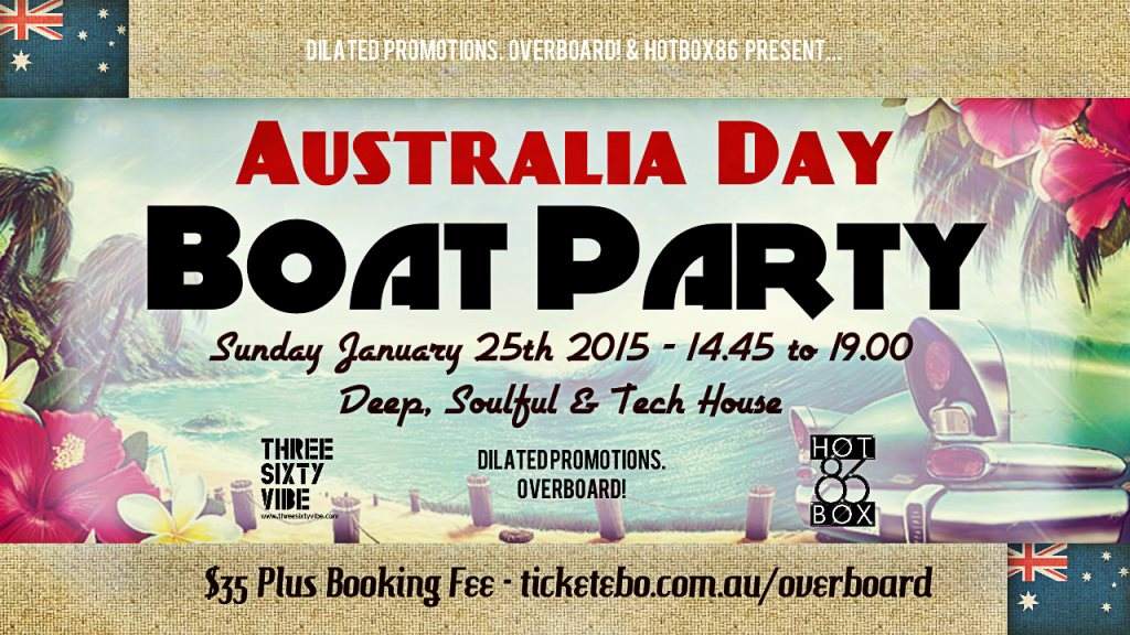 OVERBOARD! Australia Day Boat Party and After Party - Página frontal
