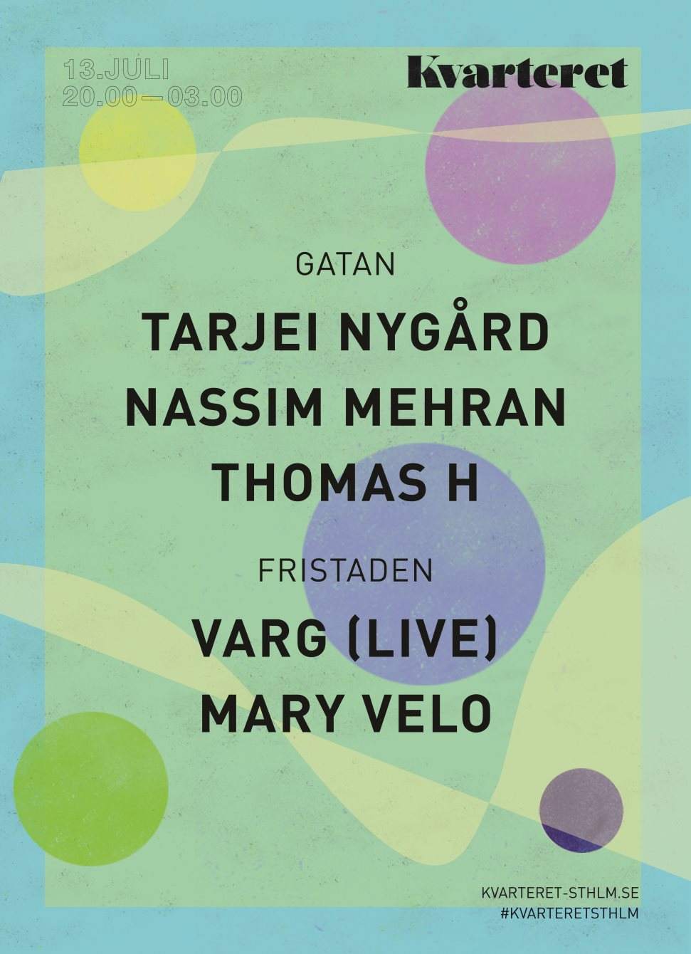 Fredag with Tobias Lindén / Varg (Live) / Mary Velo - Página frontal