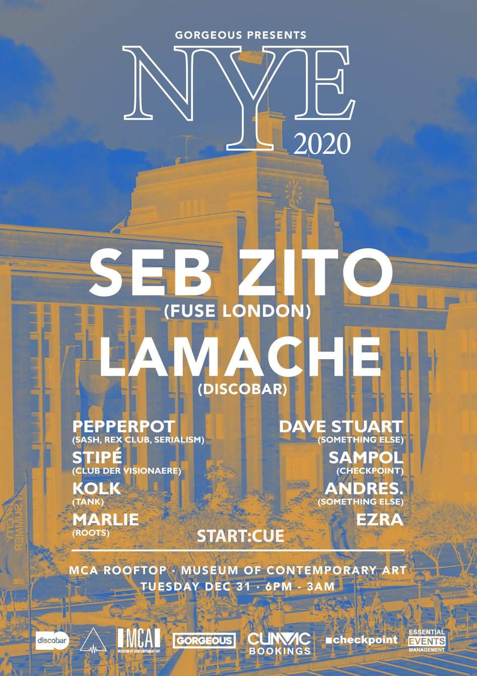 Gorgeous presents NYE 2020 I SEB Zito I Lamache - Página trasera