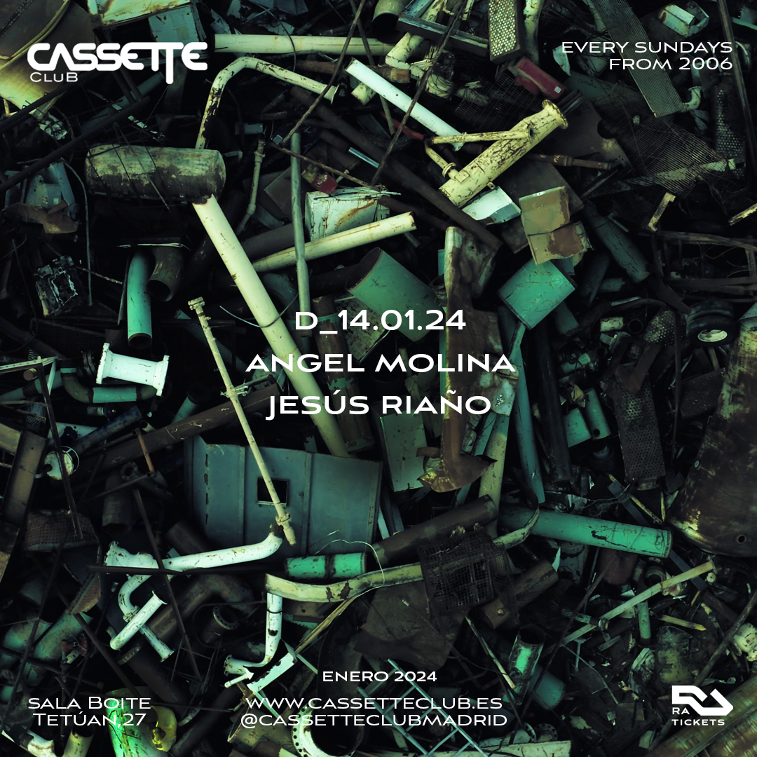 Cassette Club: Angel Molina + Jesús Riaño - フライヤー表