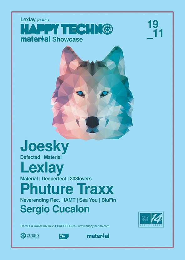Happy Techno Music Pres. Material Showcase with Joeski & Lexlay - Página frontal