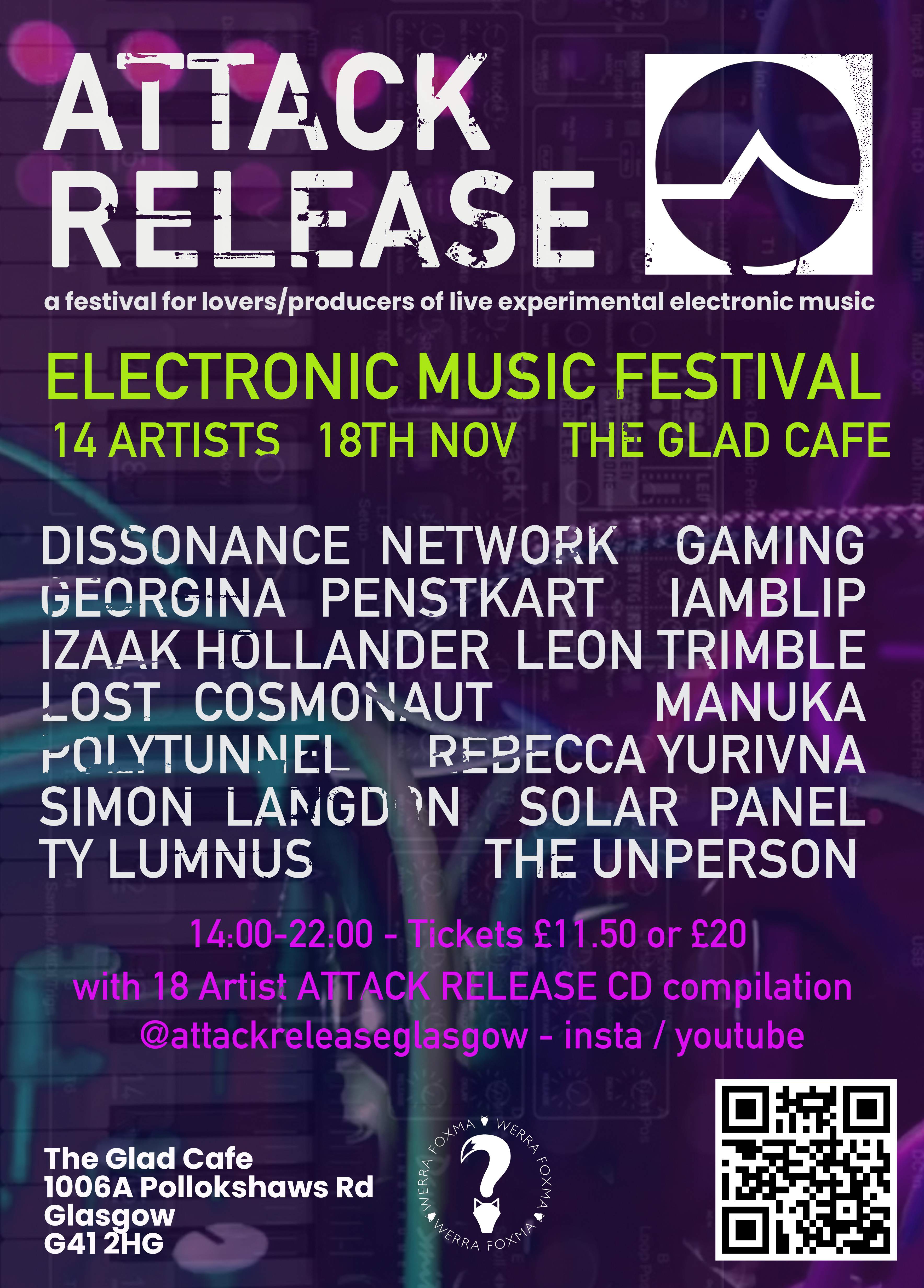 Attack Release Festival 23 at The Glad Cafe, Glasgow